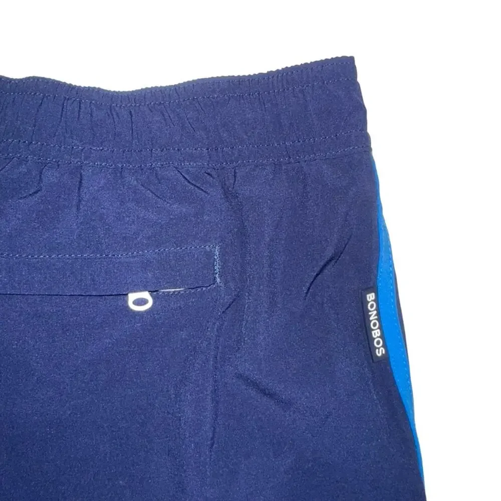 NEW Bonobos Stargazer Curved Hem 7 Inch Inseam Blue Swim Trunks XLARGE
